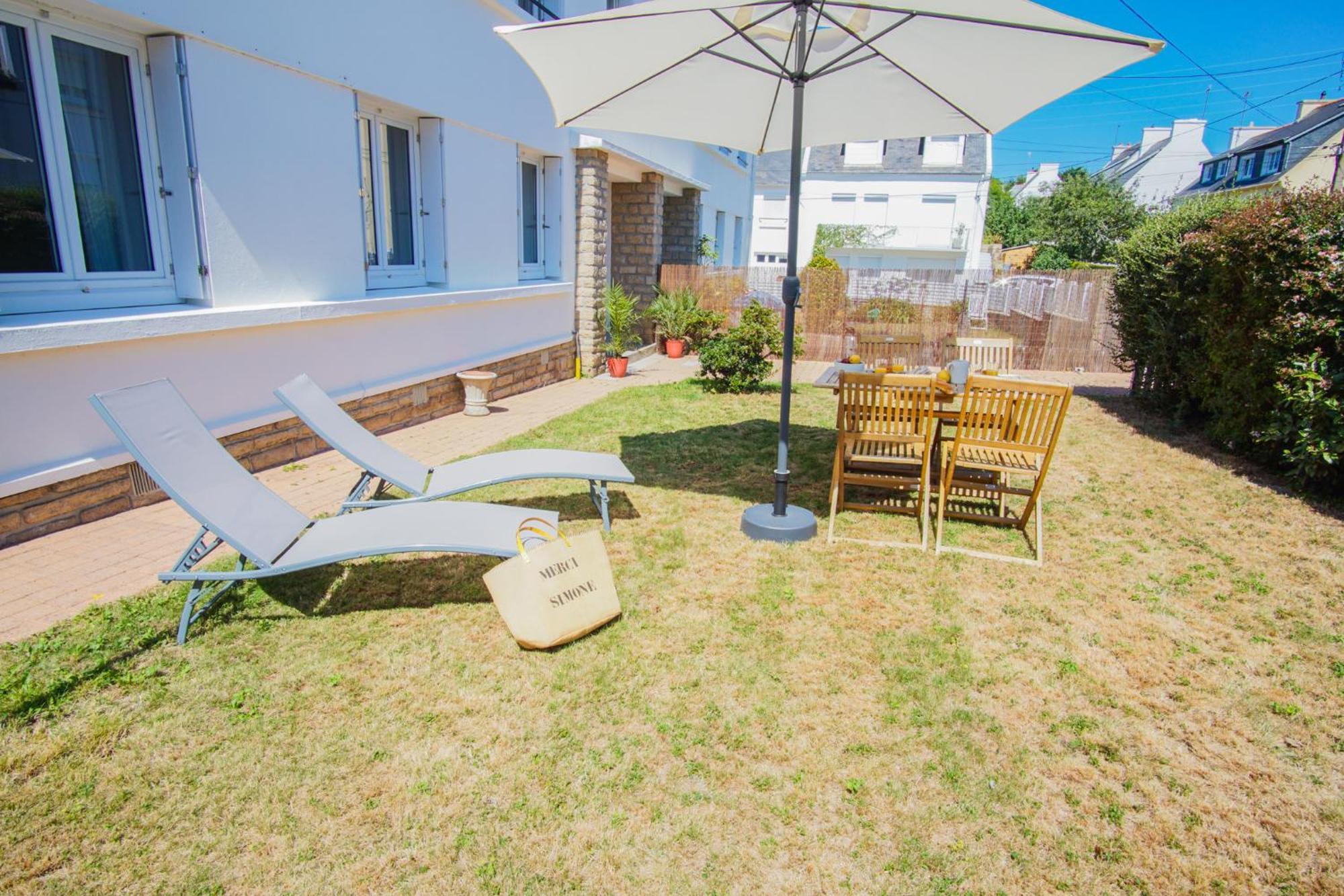 -Le Sentier- Elegant T3 Avec Jardin Proche Mer Concarneau Exterior photo
